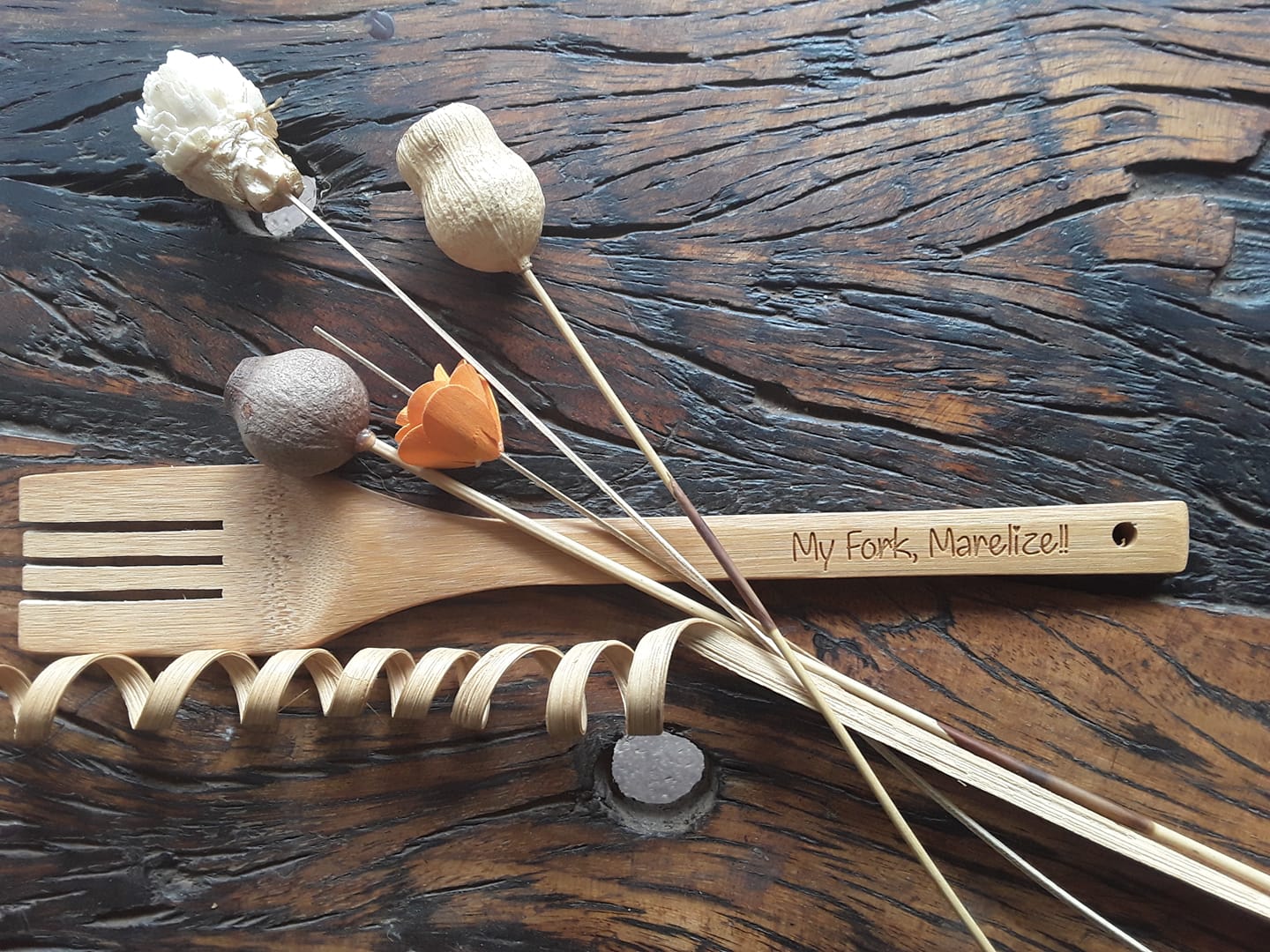 Personalized Bamboo Utensil 4 piece